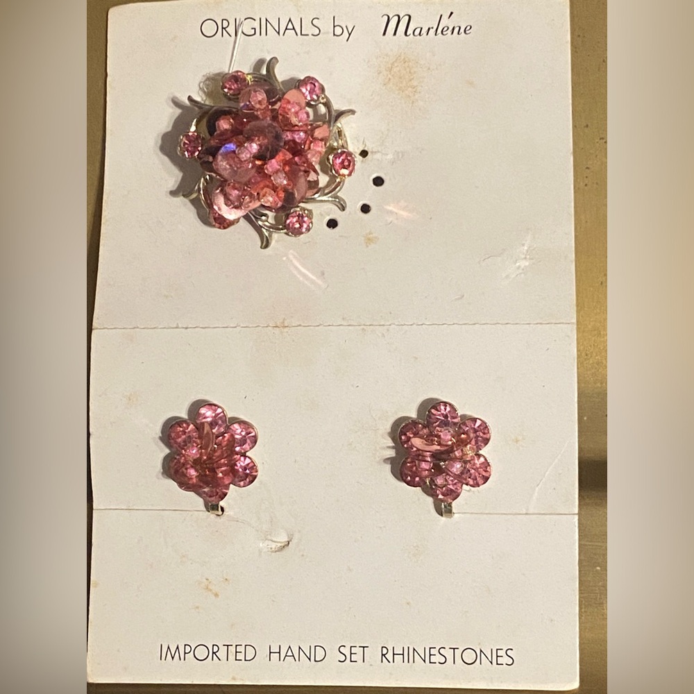 Vintage Costume Originals Marlene Rhinestone Jewelry Set #7699